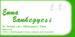 emma banhegyesi business card