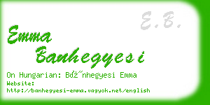 emma banhegyesi business card